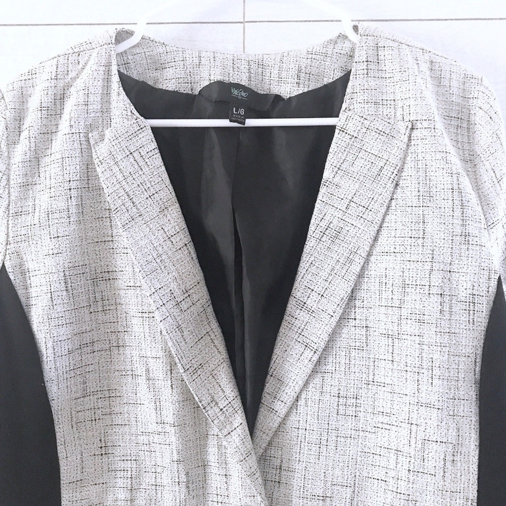 Mossimo White Black Tweed Moto Jacket - Picture 3 of 8